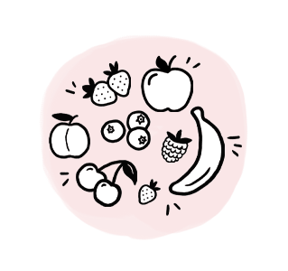 illustration légumes et fruits popote