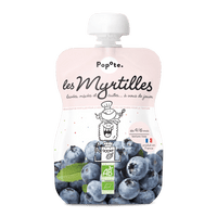 Compote bio myrtilles 120g pour bébé dès 4-6 mois - Popote Bébé
