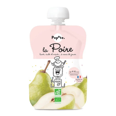 Compote bio poire 120g pour bébé dès 4-6 mois - Popote Bébé
