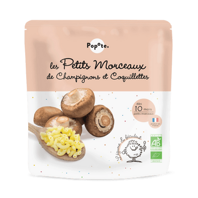 Les Petits Morceaux Coquillettes Champignons - Popote Bébé